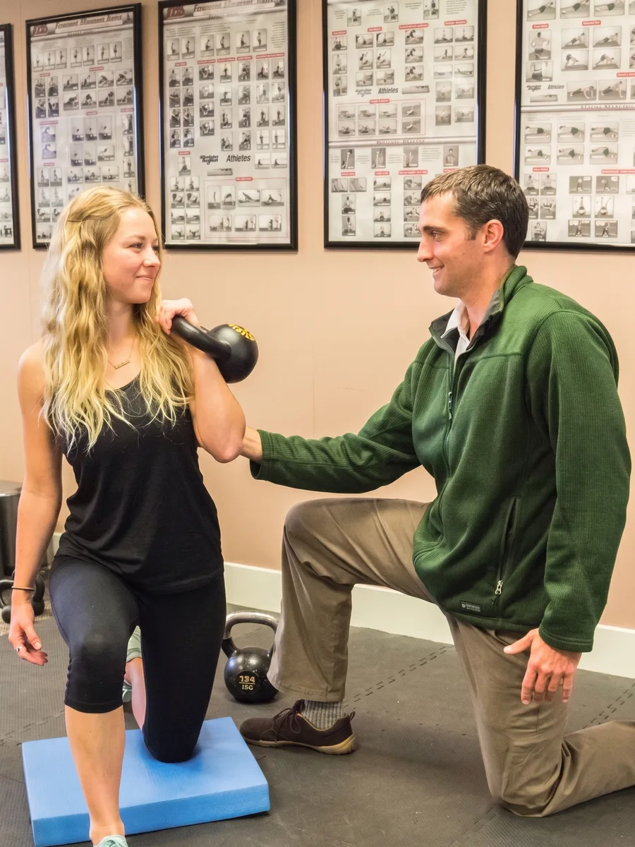 A patient rebuilding strength during rehab at Dynamic Physical Therapy